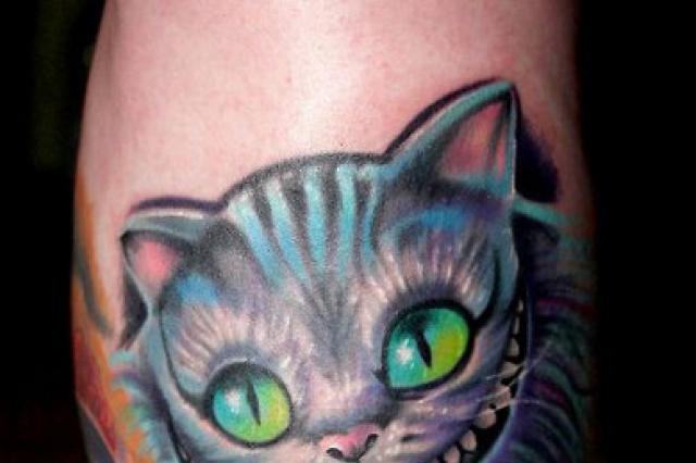 Татуировка чеширский кот Тату кот из алисы